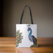 Elegant Waterverf Peacock Tote Bag