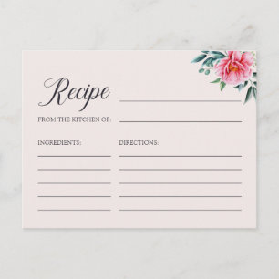 Elegant Waterverf Peony Vrijgezellenfeest Recipe K Briefkaart