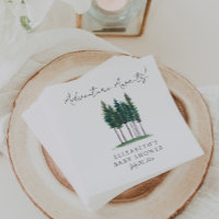 Elegant Waterverf Pine Trees Baby shower