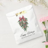 Elegant Waterverf Pines Calligraphy Ink Holiday Bedankzakje (Gezegeld)