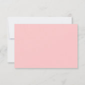 Elegant Waterverf Pink Blush Floral Wedding RSVP Kaartje (Achterkant)