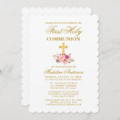 Elegant Waterverf Pink Floral First Community Kaart (Voorkant / Achterkant)