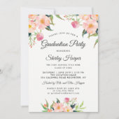 Elegant Waterverf Pink Floral Gradual Party Kaart (Voorkant)