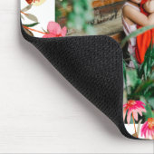 Elegant Waterverf Pink Floral Greenery Foto Muismat (Hoek)