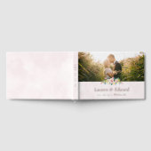 Elegant Waterverf Pink Floral Wedding Gastenboek (Volledig)