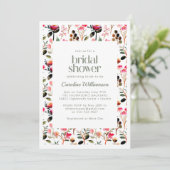 Elegant Waterverf Pink Greenery Vrijgezellenfeest Kaart (Staand voorkant)