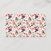 Elegant Waterverf Pink Greenery Wedding RSVP Informatiekaartje (Achterkant)