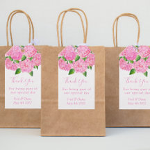 Elegant Waterverf Pink Hydrangea Floral Wedding