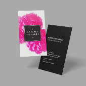 Elegant Waterverf Pink Peonies Visitekaartje