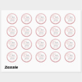 Elegant Waterverf Pink Spain Quinceañera Quince Ronde Sticker (Vel)