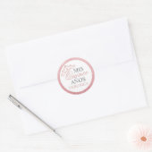 Elegant Waterverf Pink Spain Quinceañera Quince Ronde Sticker (Envelop)