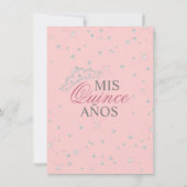 Elegant Waterverf Pink Spain Quinceañera Quince Save The Date (Achterkant)