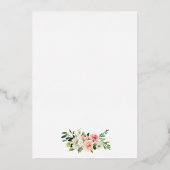 Elegant Waterverf Pink White Floral Weddenschap Go Folie Uitnodiging (Achterkant)