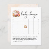 Elegant Waterverf Pompoen baby shower bingogame (Voorkant / Achterkant)