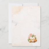 Elegant Waterverf pompoen Baby shower Kaart (Achterkant)