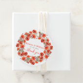 Elegant Waterverf Poppies - Weddenschap Hartelijk Bedankjes Labels (In situ)
