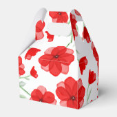 Elegant Waterverf Poppy Floral Pattern Wedding Bedankdoosjes (Achterkant)
