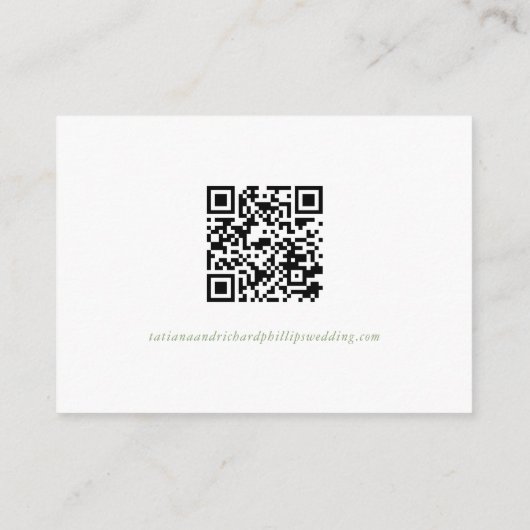 Elegant Waterverf Poppy Floral QR Code Website Informatiekaartje (Achterkant)