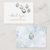 Elegant waterverf Prettig kerstfeest bedankt baby Notitiekaartje (Voorkant / Achterkant)