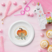 Elegant Waterverf Pumpkin Papieren Bordje (Feest)