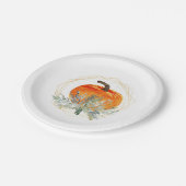 Elegant Waterverf Pumpkin Papieren Bordje (Gekanteld)