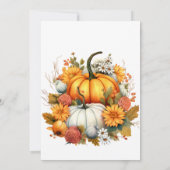 Elegant Waterverf Pumpkin Thanksgiving Kaart (Achterkant)