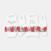 Elegant Waterverf Red Poinsettia Wedding Favor Bo Bedankdoosjes (Uitgevouwen)