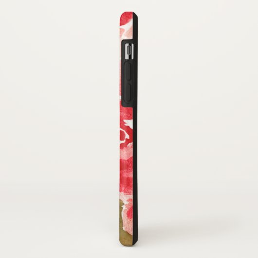 Elegant Waterverf Red Rose Monogram Case-Mate iPhone Case (Achterkant/links)