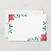 Elegant Waterverf Red Rose Summer Floral Weddensch RSVP Kaartje (Achterkant)