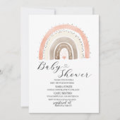 Elegant waterverf regenboogBaby shower Invitati Kaart (Voorkant)