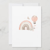 Elegant waterverf regenboogBaby shower Invitati Kaart (Achterkant)