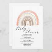 Elegant waterverf regenboogBaby shower Invitati Kaart (Voorkant / Achterkant)