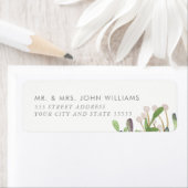 Elegant waterverf retour adreslabel etiket (Insitu)