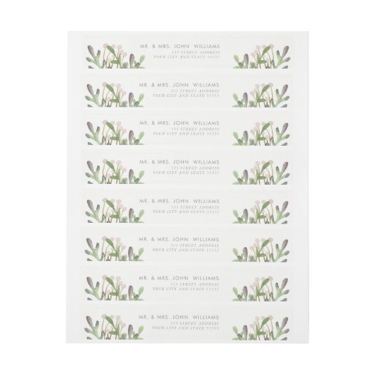 Elegant Waterverf Return Address Label (Vel)