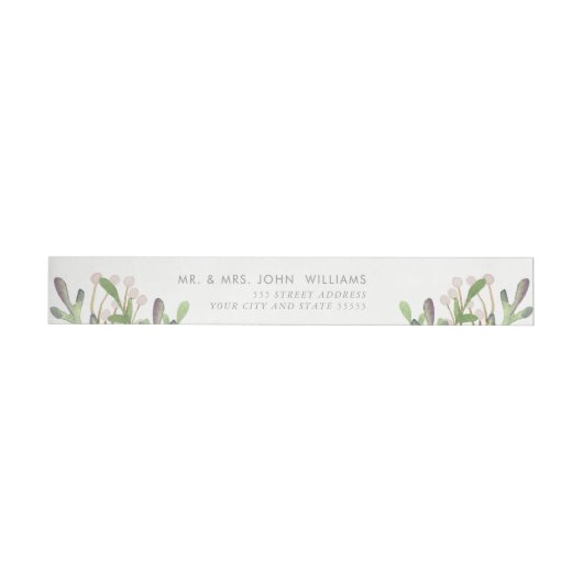 Elegant Waterverf Return Address Label (Individueel)