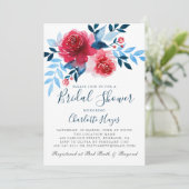 Elegant Waterverf rode rozen bloemig Vrijgezellenf Kaart (Staand voorkant)