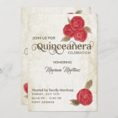 Elegant  waterverf rode rozen Quince I Kaart (Voorkant / Achterkant)