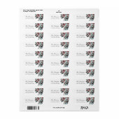 Elegant Waterverf Rood kerstfeest Holly Berries Etiket (Full Sheet)