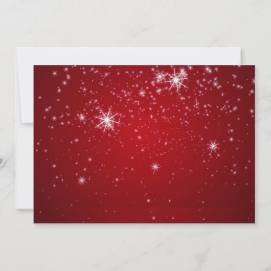 Elegant waterverf roodgroene kerstuitnodiging kaart (Achterkant)