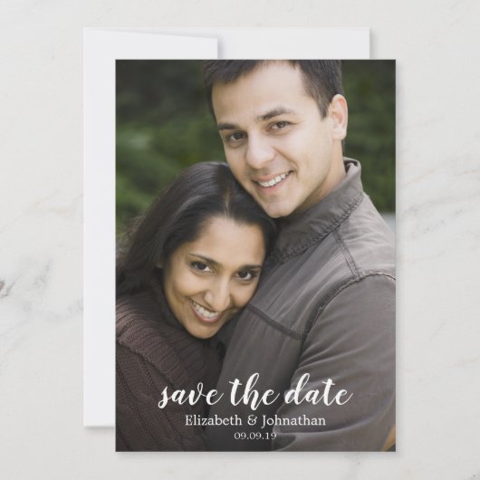 Elegant Waterverf Roodrozenhuwelijk Opslaan Datum Kaart (Voorkant)