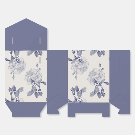 Elegant Waterverf Roos Bedankdoosjes (Ongevouwen)