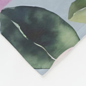 Elegant Waterverf Roos Bloemendesign Fleece Deken (Hoek)