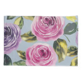 Elegant Waterverf Roos Floral Design Kussensloop (Achterkant)