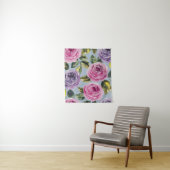 Elegant Waterverf Roos Floral Design Wandkleed (In situ)