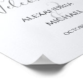 Elegant Waterverf Roos Gold Greenery Foliage Poster (Hoek)