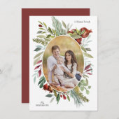 ELEGANT WATERVERF ROOSH HASJANA FOTOGRATULATIEKAAR FEESTDAGENKAART (Voorkant / Achterkant)