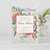 Elegant Waterverf Rose Bouquet Lijst Kaart (Staand voorkant)