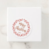 Elegant Waterverf Rosehips vrolijk kerstfeest. Ron Bedankjes Labels (In situ)
