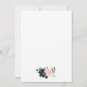 Elegant Waterverf Roze Blauwe Rozen Geo Lijst Save The Date (Achterkant)