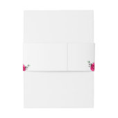 Elegant Waterverf roze bloemen Uitnodigingen Wikkel (Achterkant Voorbeeld)